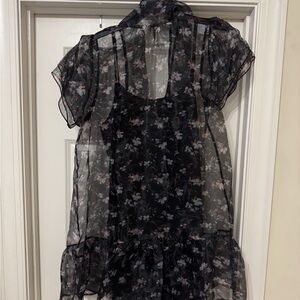 Sugarlips Black Floral Mini Dress